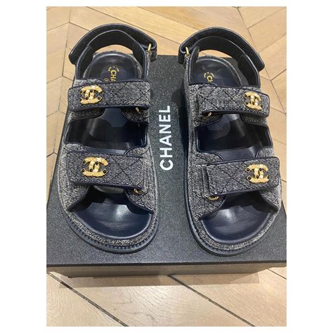 chanel dad sandals cream|chanel dad sandals for sale.